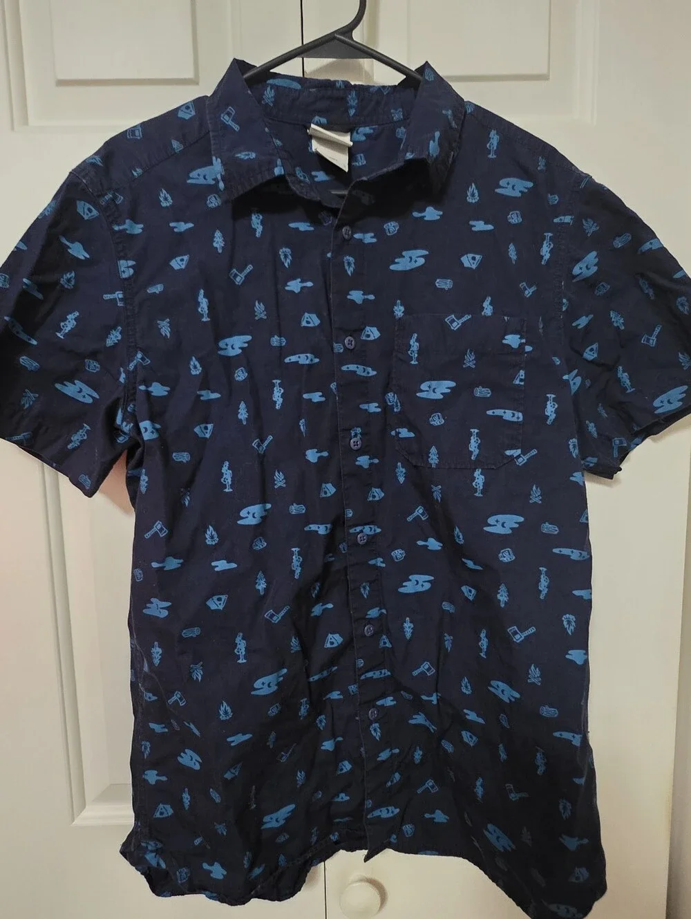 The North Face Baytrail Pattern Short Sleeve Shirt Camping Size Large